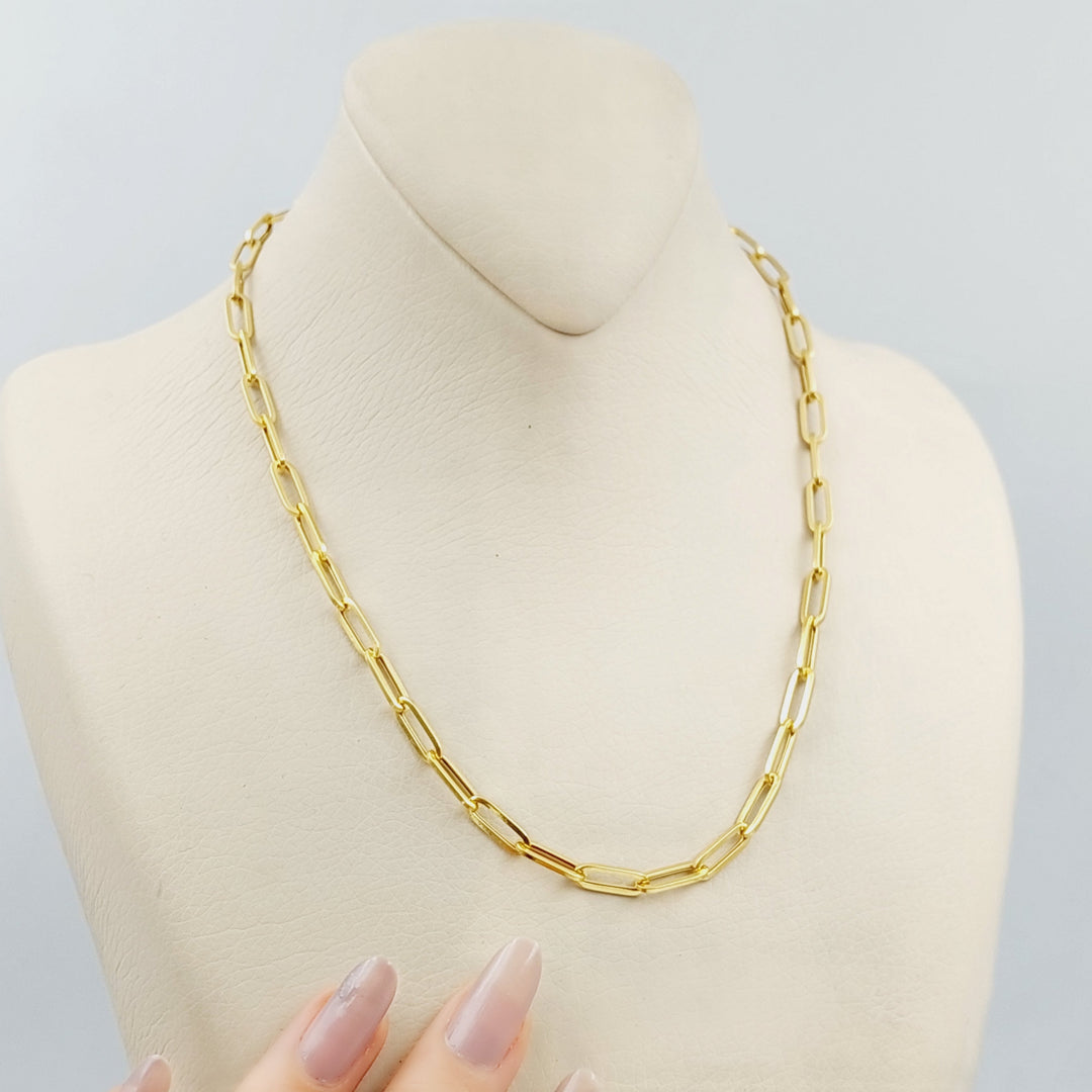21K Gold 40cm Bold Paperclip Chain by Saeed Jewelry - Image 1