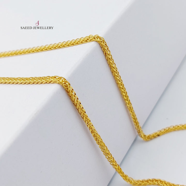 21K Gold 40cm Thin Franco Chain by Saeed Jewelry - Image 6