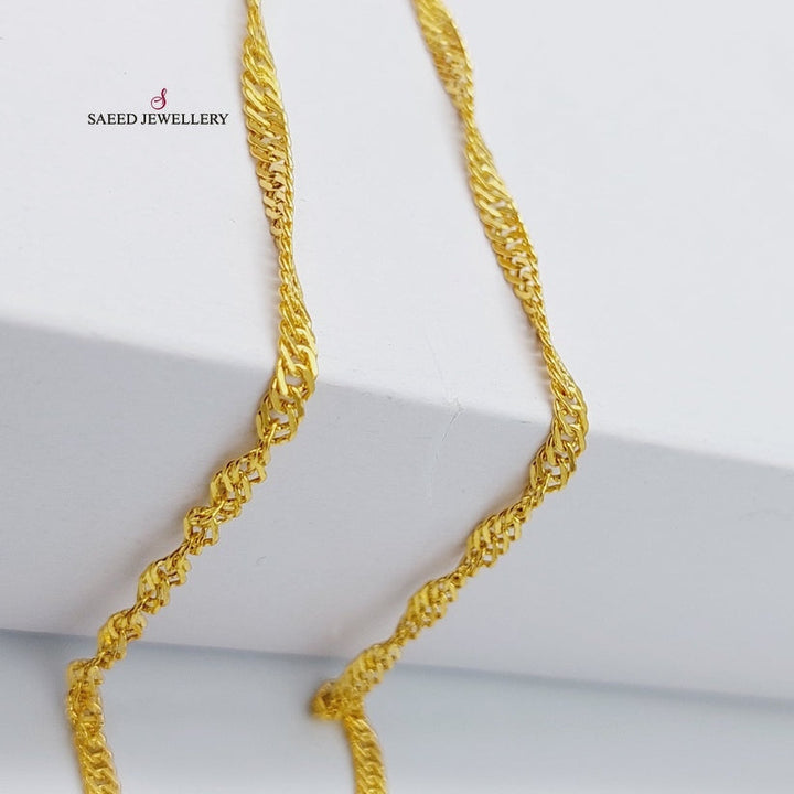 21K 45cm Disco Chain Made of 21K Yellow Gold by Saeed Jewelry-27162