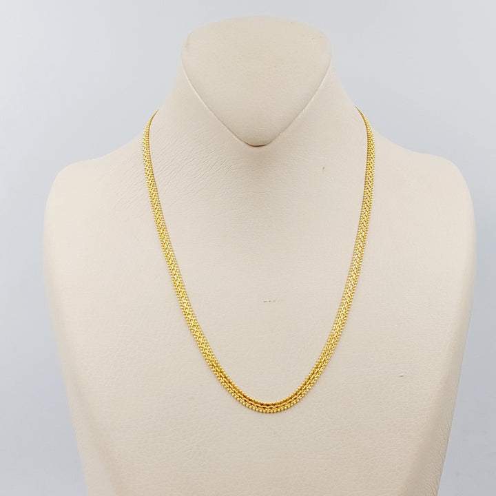 21K Gold 45cm Fansy Chain by Saeed Jewelry - Image 1