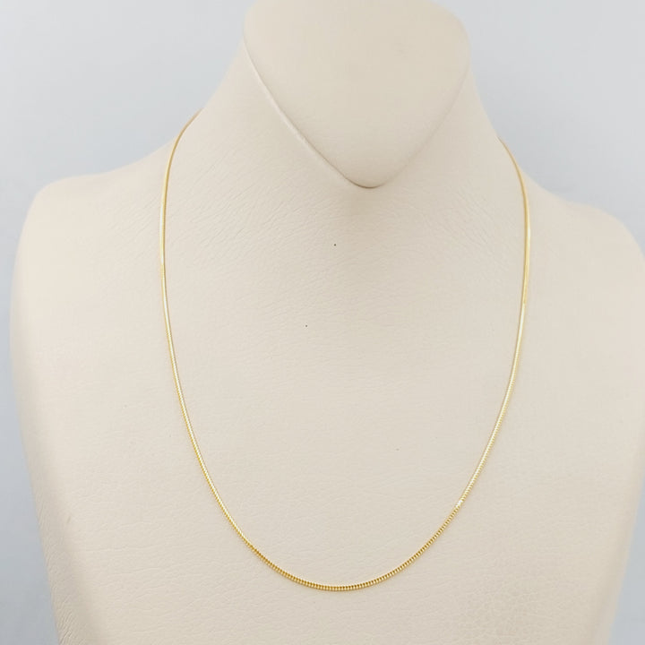 21K Gold 45cm Fansy Chain Thin by Saeed Jewelry - Image 5