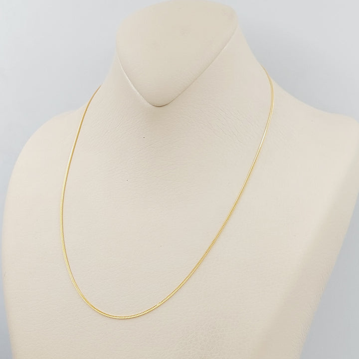 21K Gold 45cm Fansy Chain Thin by Saeed Jewelry - Image 6