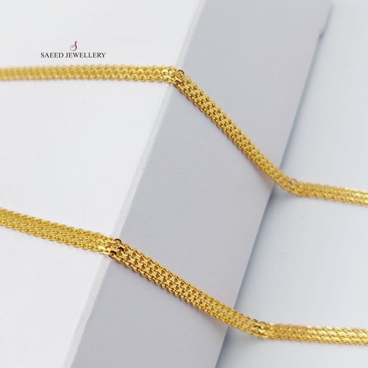 21K Gold 45cm Fansy Medium Thickness Chain by Saeed Jewelry - Image 3