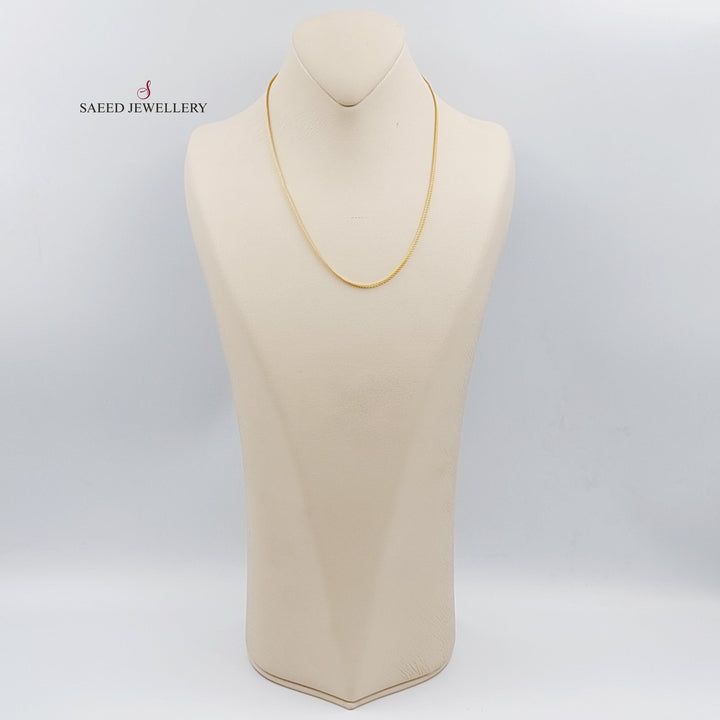 21K Gold 45cm Fansy Thin Chain by Saeed Jewelry - Image 2