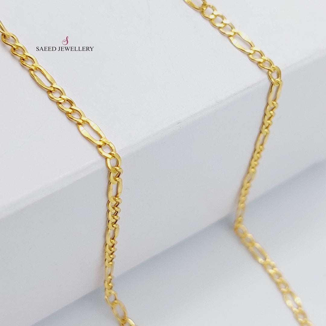 21K Gold 45cm Medium Thickness Chain by Saeed Jewelry - Image 4