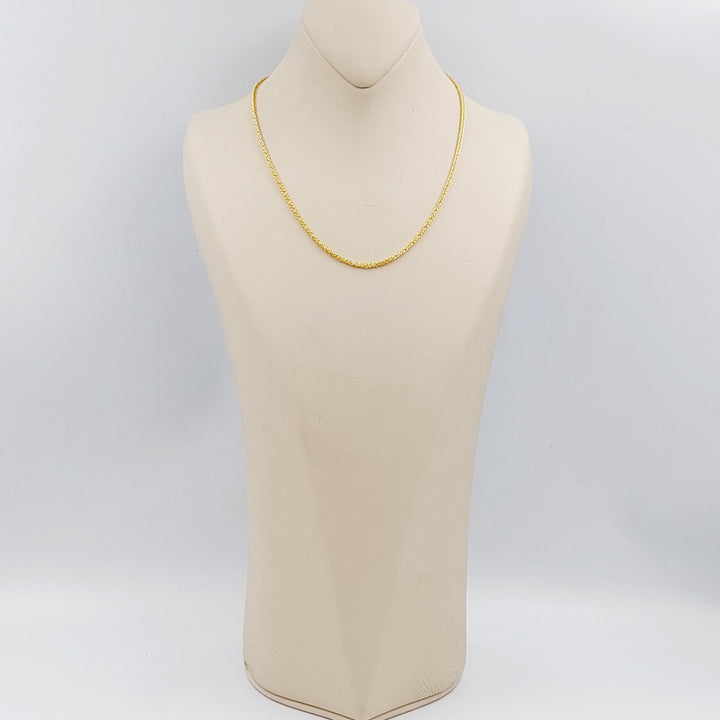 21K Gold 45cm Franco Thin Chain by Saeed Jewelry - Image 3