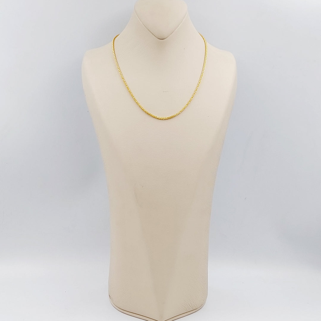 21K Gold 45cm Franco Thin Chain by Saeed Jewelry - Image 3