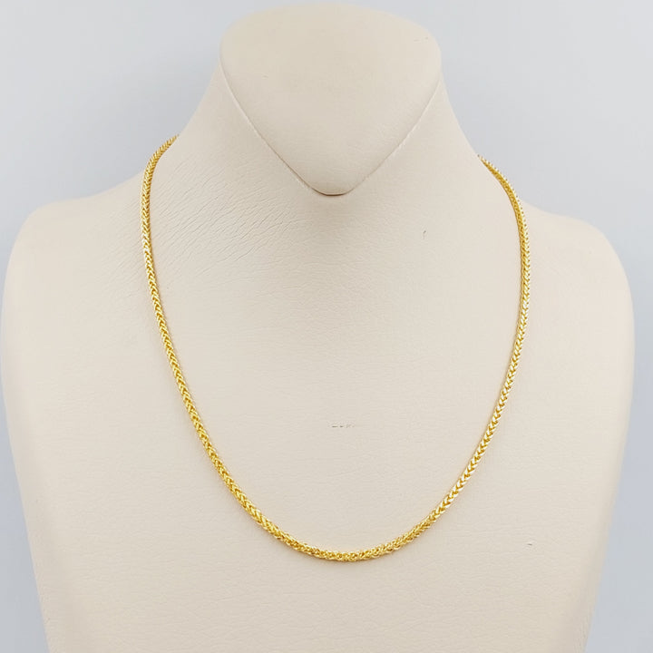 21K Gold 45cm Franco Thin Chain by Saeed Jewelry - Image 1