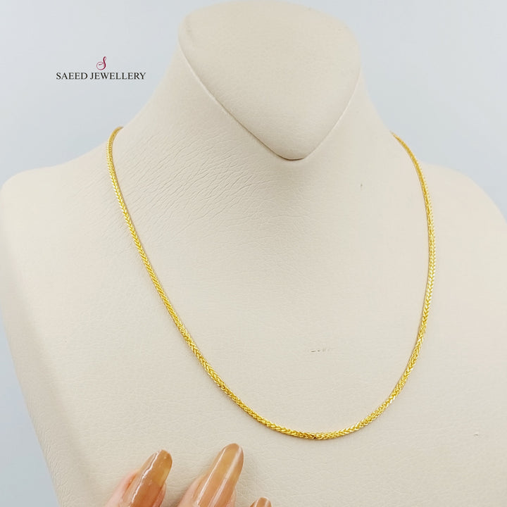 21K Gold 45cm Franco Thin Chain by Saeed Jewelry - Image 3