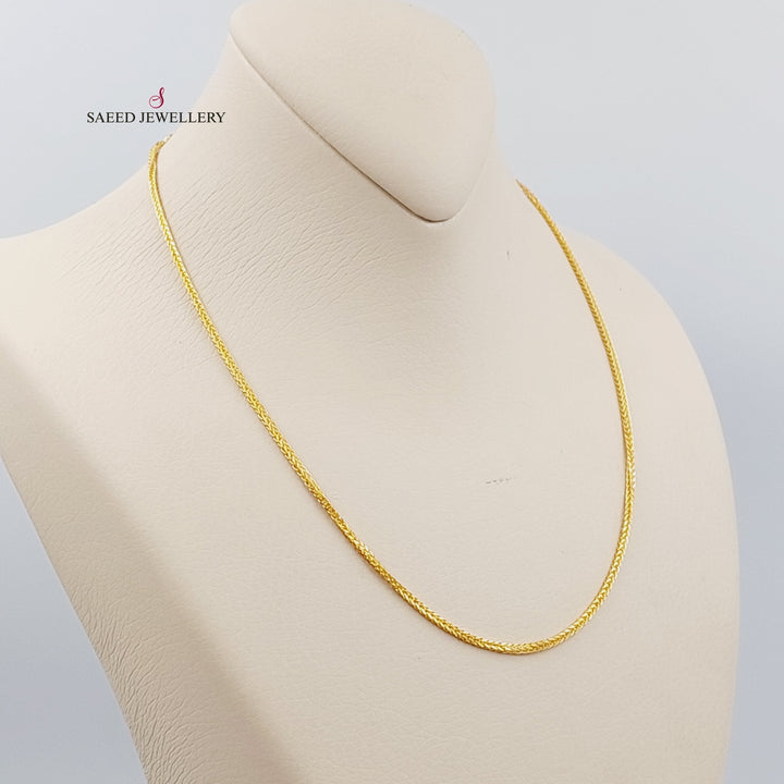 21K Gold 45cm Franco Thin Chain by Saeed Jewelry - Image 5