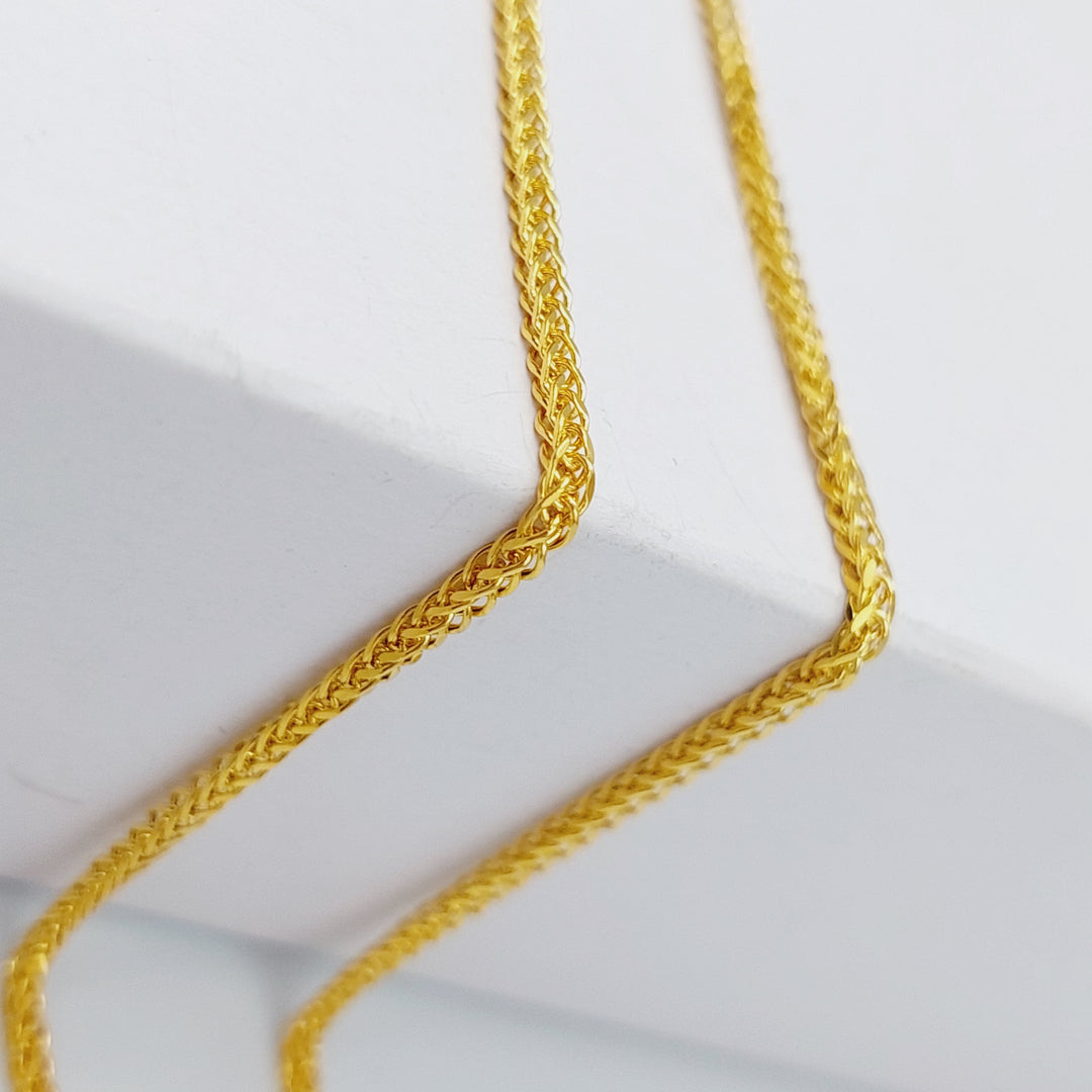 21K Gold 45cm Franco Thin Chain by Saeed Jewelry - Image 3