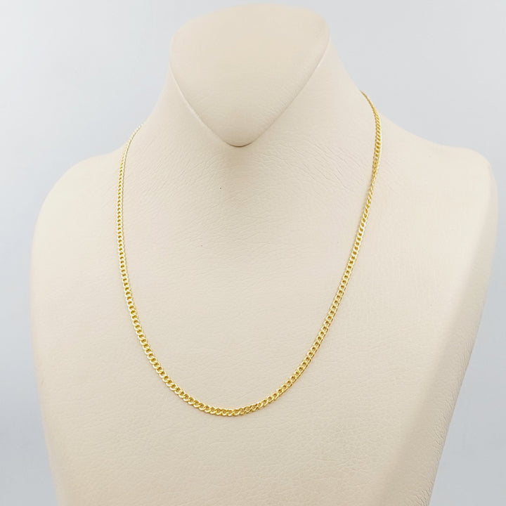 21K Gold 45cm Thin Chain by Saeed Jewelry - Image 7