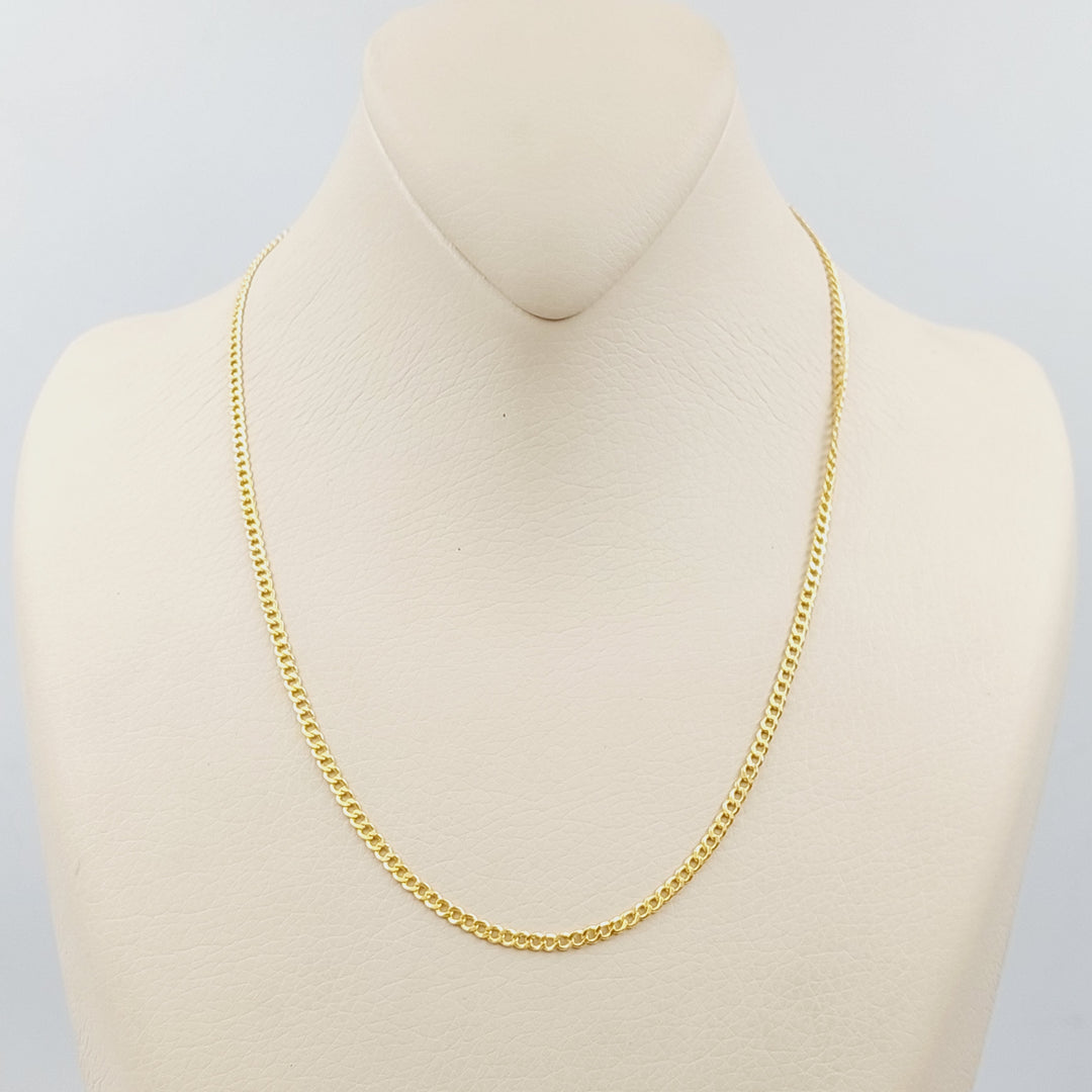 21K Gold 45cm Thin Chain by Saeed Jewelry - Image 1