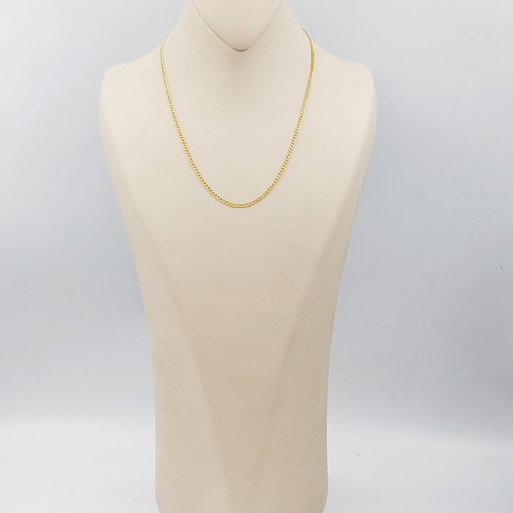 21K Gold 45cm Thin Chain by Saeed Jewelry - Image 7