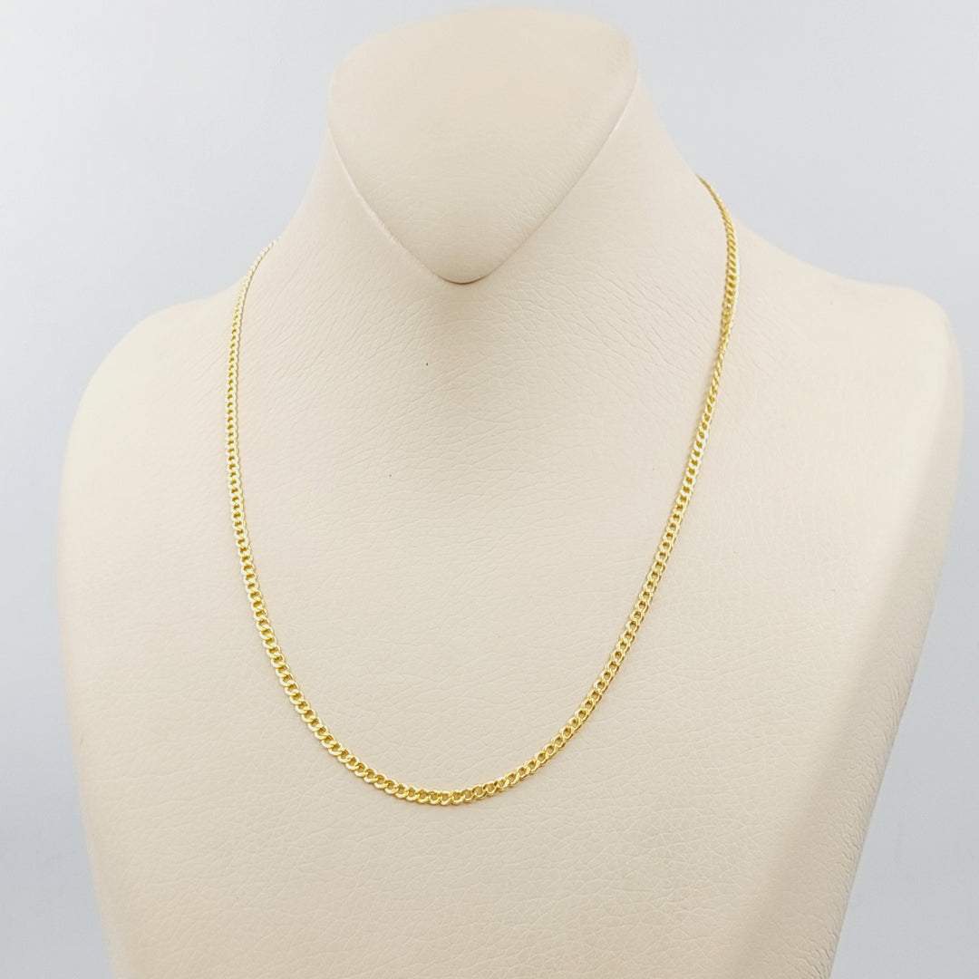 21K Gold 45cm Thin Chain by Saeed Jewelry - Image 5