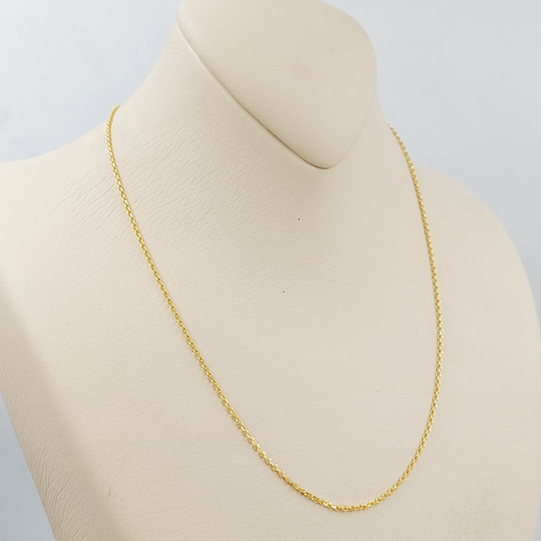21K Gold 45cm Zarad Chain by Saeed Jewelry - Image 3