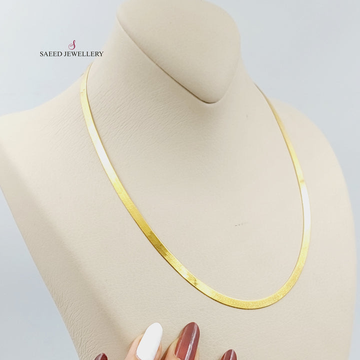 21K Gold 45cm wide Chain by Saeed Jewelry - Image 6