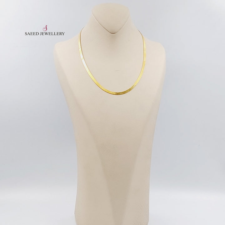 21K Gold 45cm wide Chain by Saeed Jewelry - Image 9