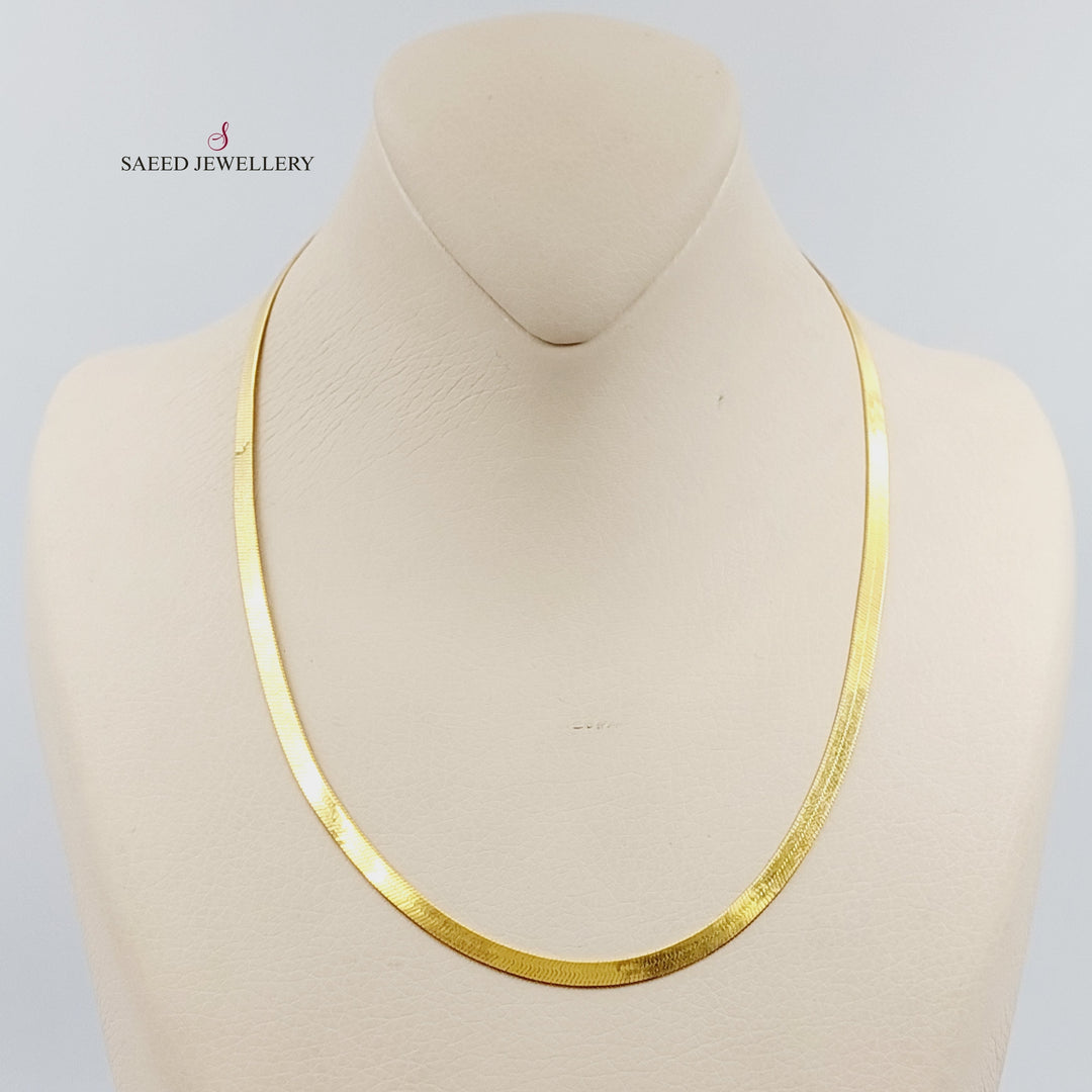 21K Gold 45cm wide Chain by Saeed Jewelry - Image 1