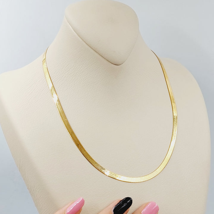 21K Gold 45cm wide Chain by Saeed Jewelry - Image 1