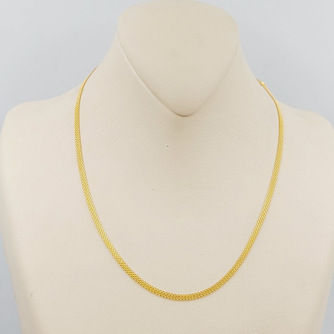 21K Gold 45cm wide Chain by Saeed Jewelry - Image 3