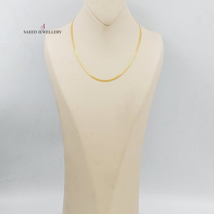 21K Gold 45cm wide Chain by Saeed Jewelry - Image 8