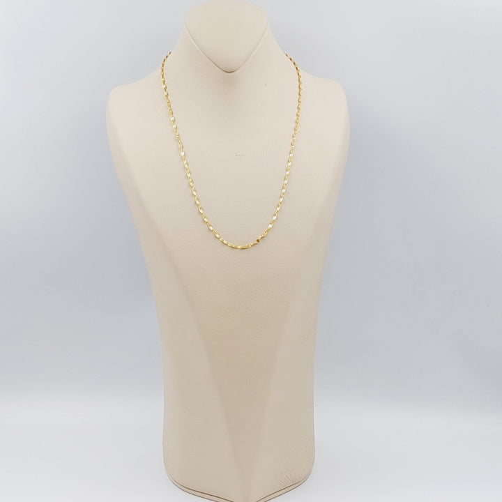 21K Gold 50cm Blade Chain by Saeed Jewelry - Image 5