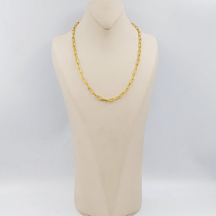 21K Gold 50cm Bold Paperclip Chain by Saeed Jewelry - Image 6