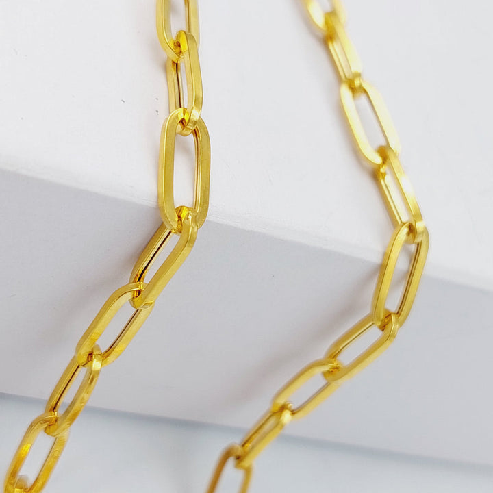 21K Gold 50cm Bold Paperclip Chain by Saeed Jewelry - Image 5