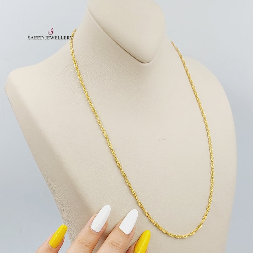 21K  50cm Disco Chain Made of 21K Yellow Gold by Saeed Jewelry-27160
