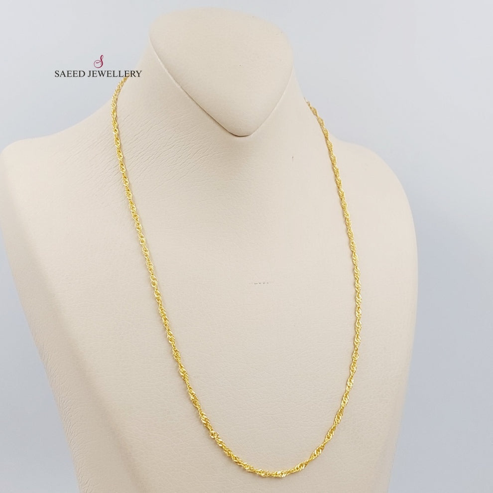 21K  50cm Disco Chain Made of 21K Yellow Gold by Saeed Jewelry-27160