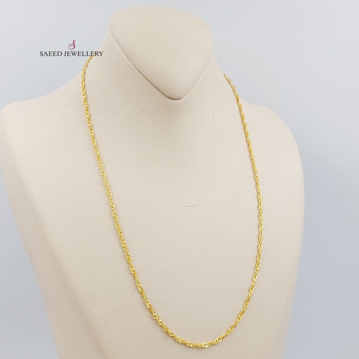 21K  50cm Disco Chain Made of 21K Yellow Gold by Saeed Jewelry-27160