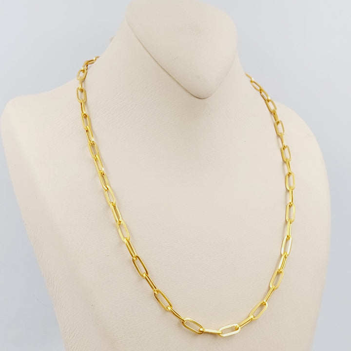 21K Gold 50cm Paperclip Chain Bold by Saeed Jewelry - Image 2