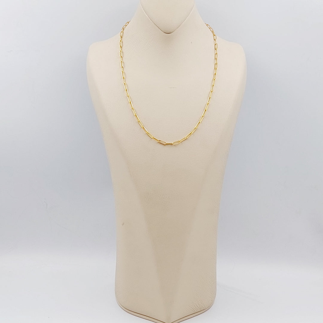 21K Gold 50cm Paperclip Medium Thickness Chain by Saeed Jewelry - Image 3