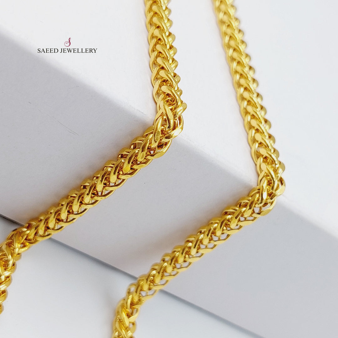 21K Gold 50cm Franco Bold Chain by Saeed Jewelry - Image 4