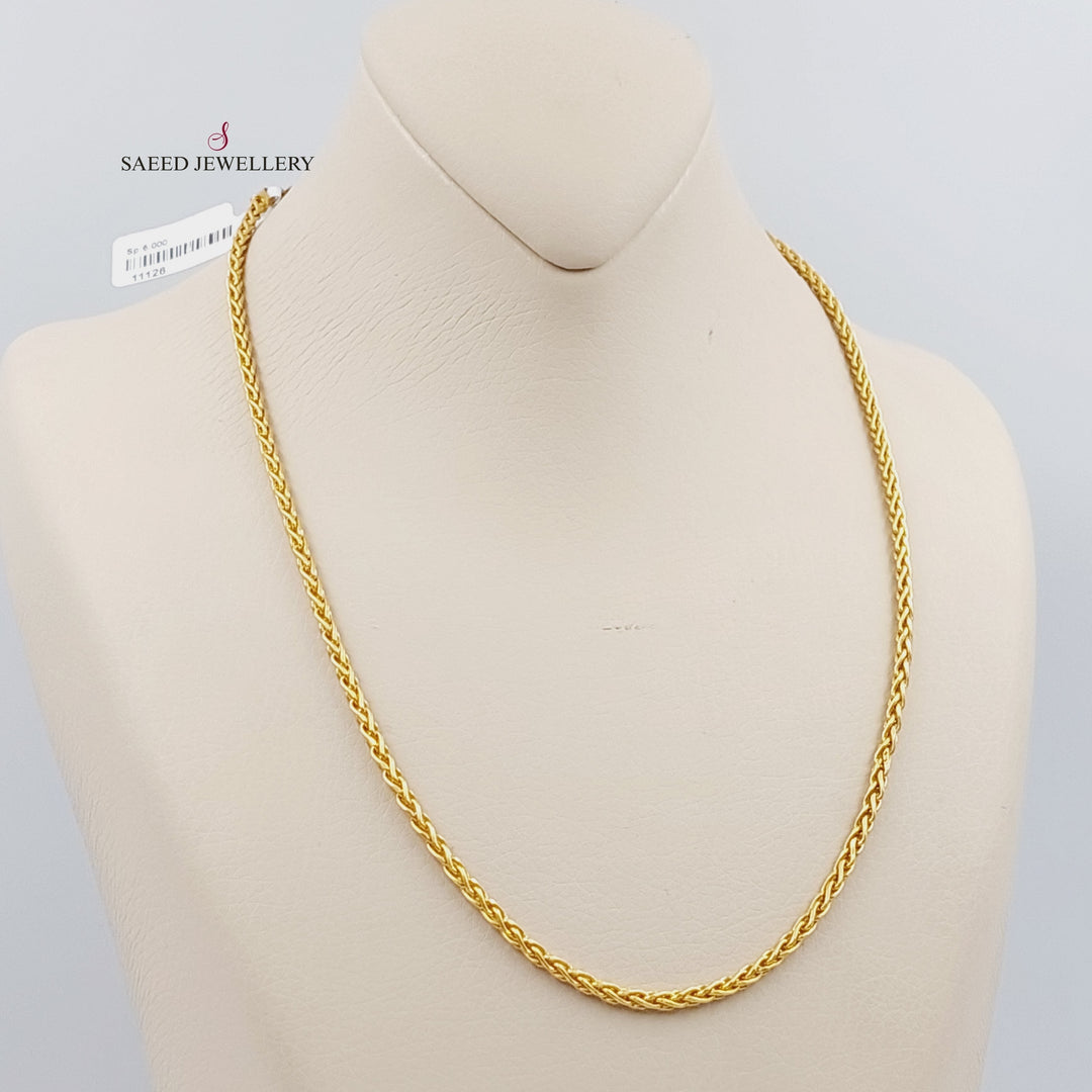 21K Gold 50cm Franco Bold Chain by Saeed Jewelry - Image 5