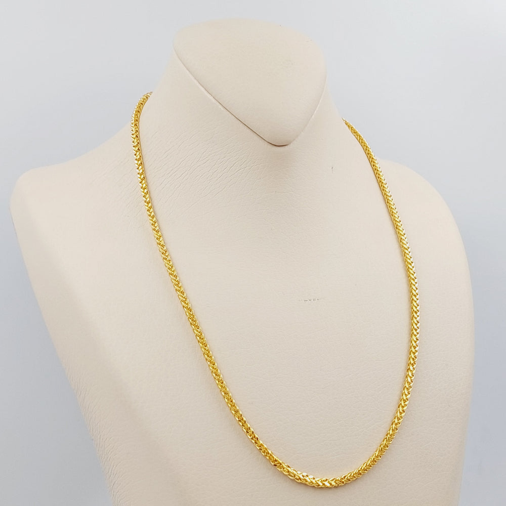 21K Gold 50cm Franco Medium Thickness Chain by Saeed Jewelry - Image 2