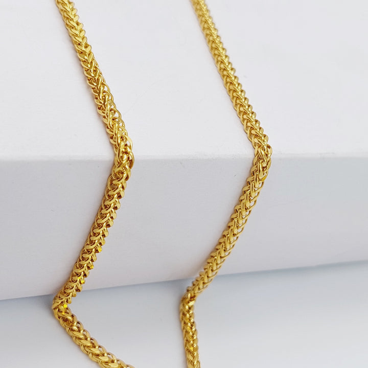 21K Gold 50cm Franco Medium Thickness Chain by Saeed Jewelry - Image 4