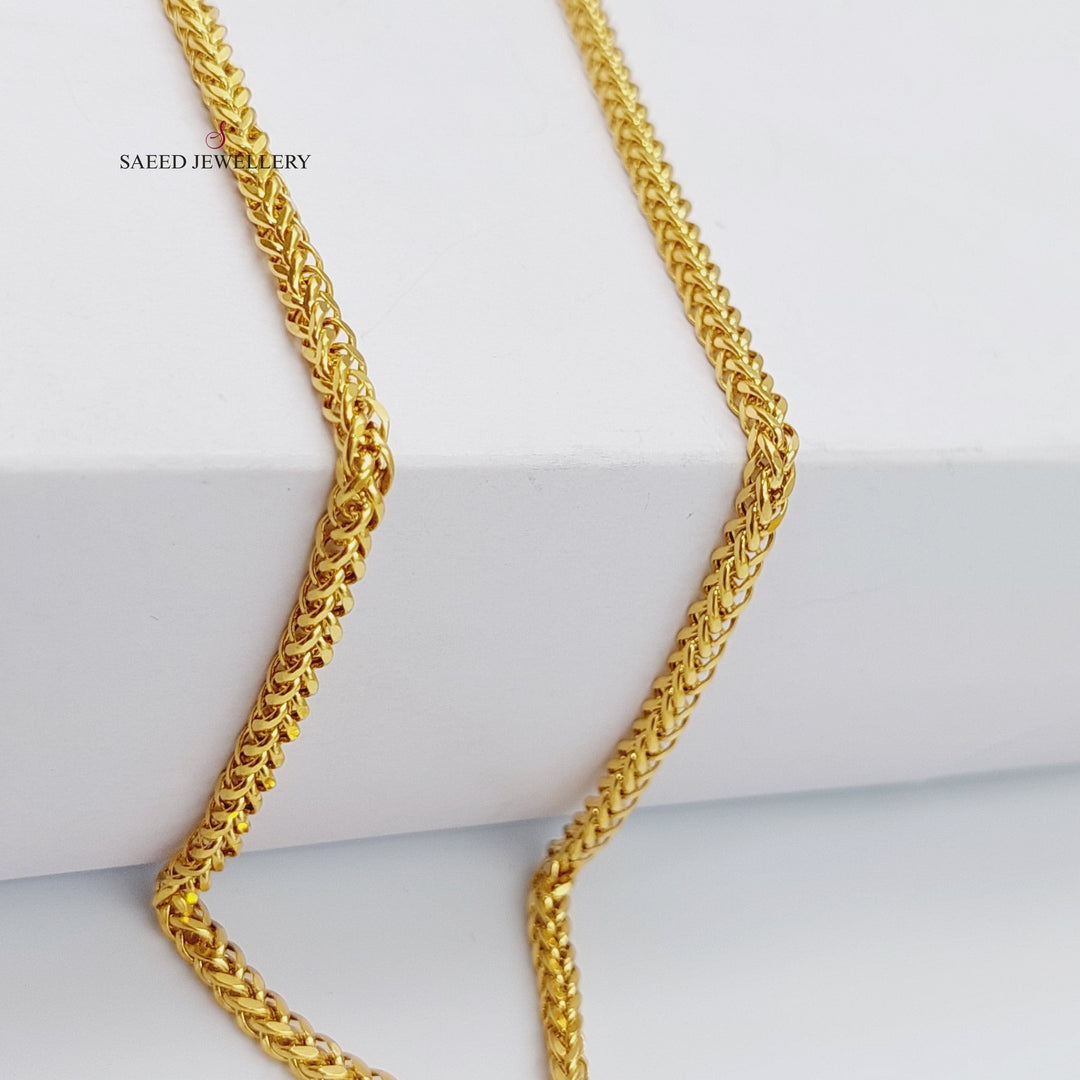 21K Gold 50cm Franco Medium Thickness Chain by Saeed Jewelry - Image 2