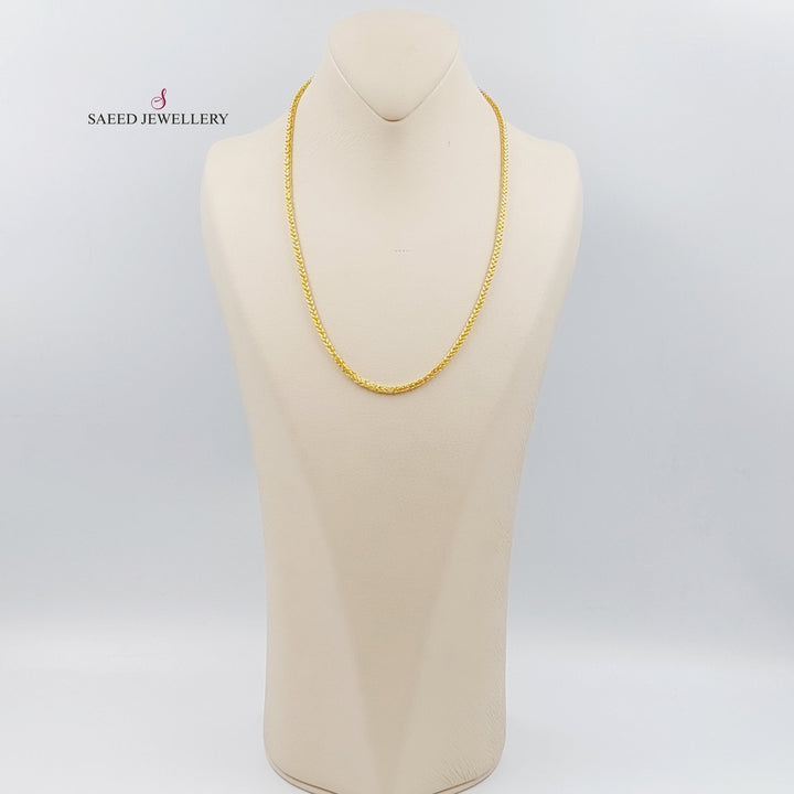 21K Gold 50cm Franco Medium Thickness Chain by Saeed Jewelry - Image 3