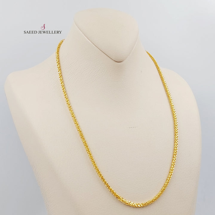 21K Gold 50cm Franco Medium Thickness Chain by Saeed Jewelry - Image 4