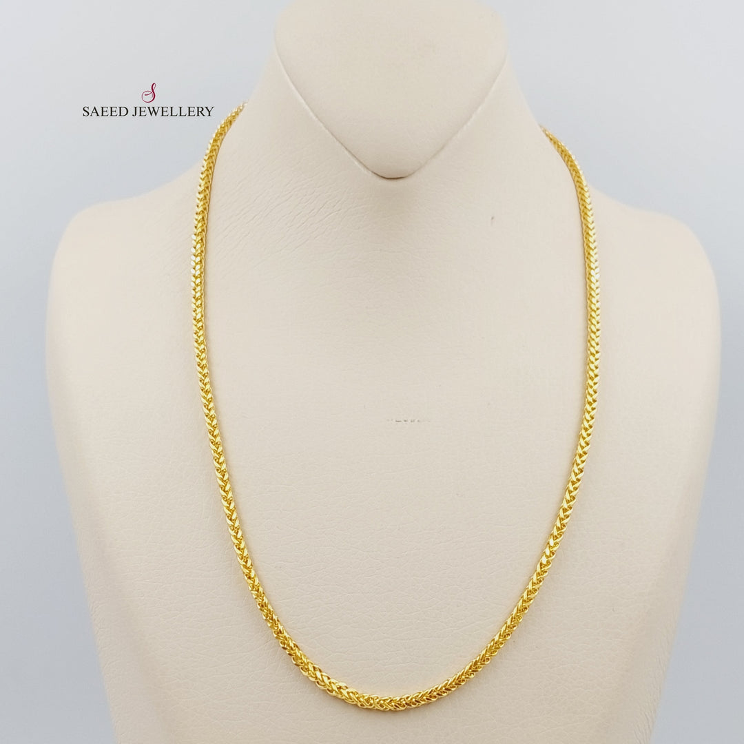 21K Gold 50cm Franco Medium Thickness Chain by Saeed Jewelry - Image 1