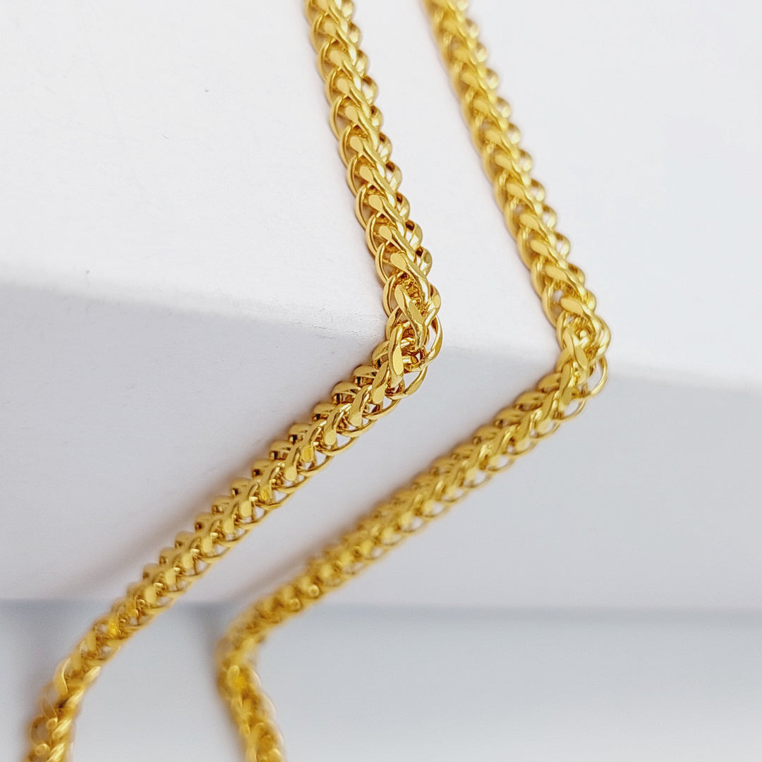 21K Gold 50cm Franco Medium Thickness Chain by Saeed Jewelry - Image 3