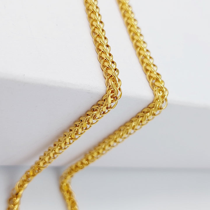 21K Gold 50cm Franco Medium Thickness Chain by Saeed Jewelry - Image 3