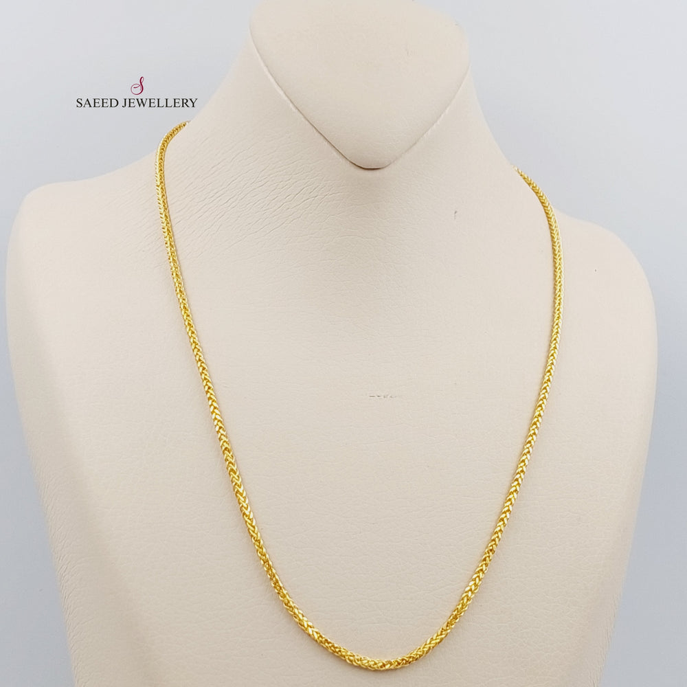 21K Gold 50cm Franco Medium Thickness Chain by Saeed Jewelry - Image 2