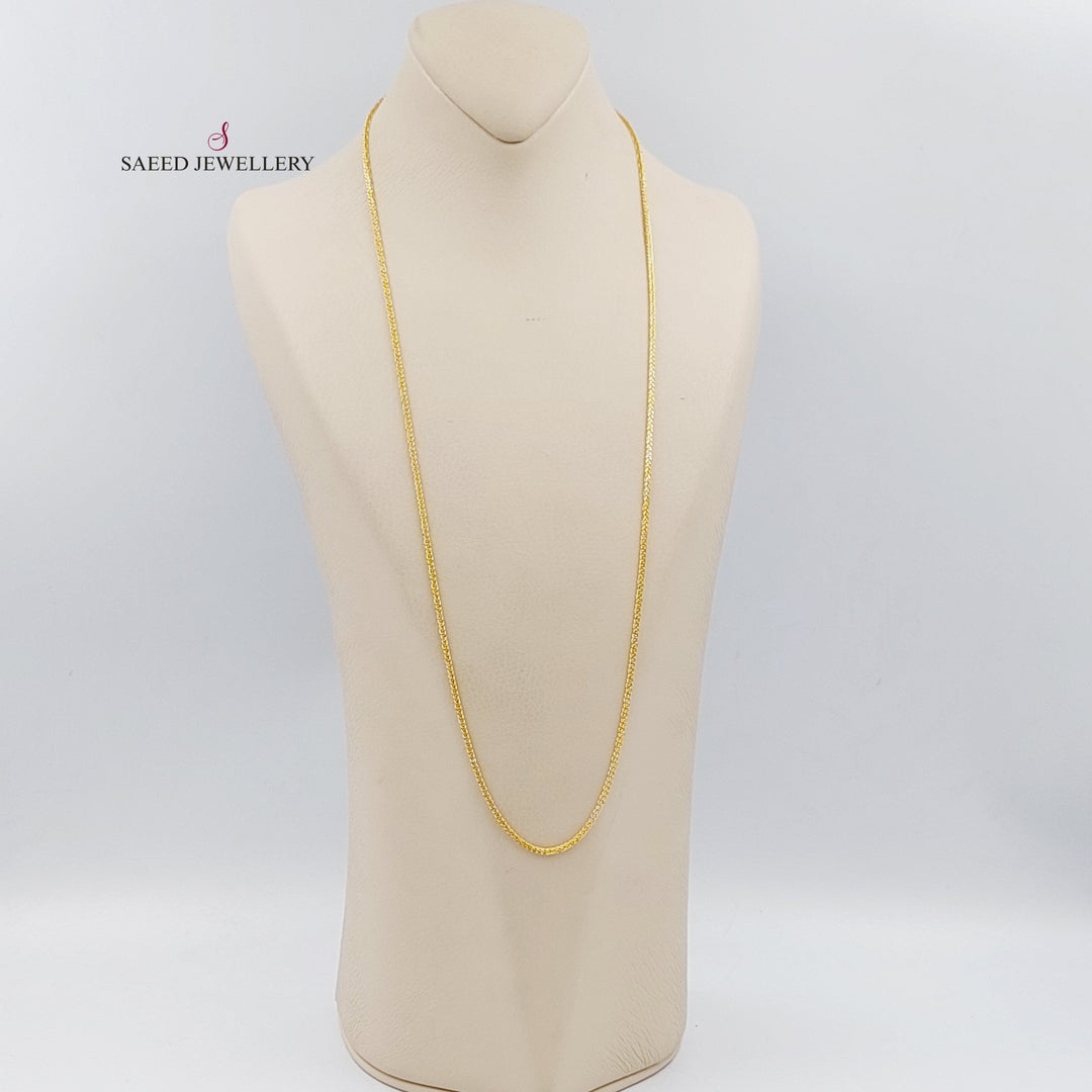 21K Gold 50cm Franco Medium Thickness Chain by Saeed Jewelry - Image 3