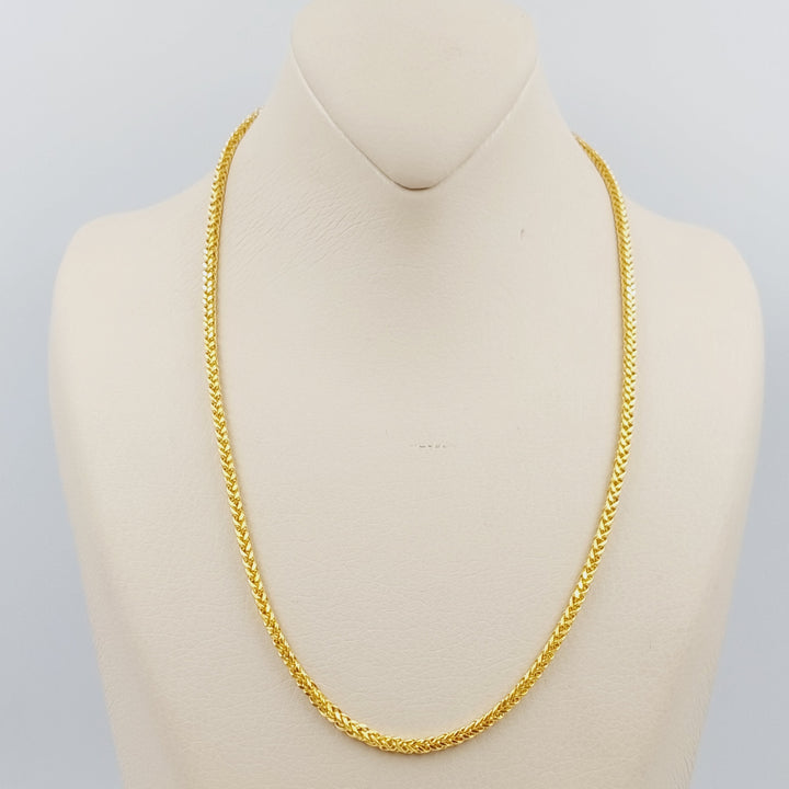 21K Gold 50cm Franco Medium Thickness Chain by Saeed Jewelry - Image 4