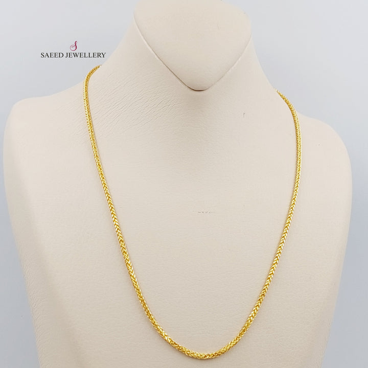 21K Gold 50cm Franco Medium Thickness Chain by Saeed Jewelry - Image 1