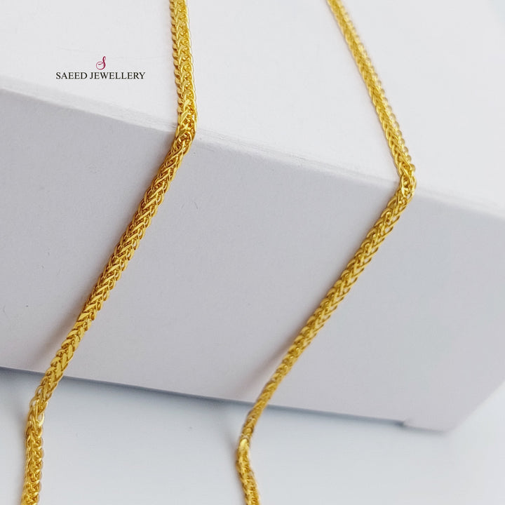 21K Gold 50cm Franco Thin Chain by Saeed Jewelry - Image 3