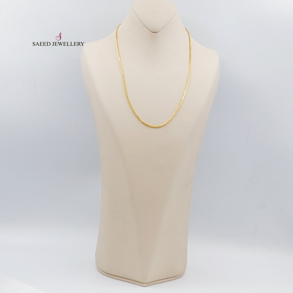 21K Gold 50cm Franco Thin Chain by Saeed Jewelry - Image 2